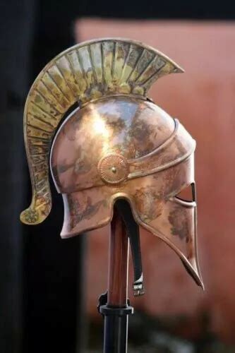 Casque Grec De Chevalier Guerrier M Di Val Armure Corinthienne Plume