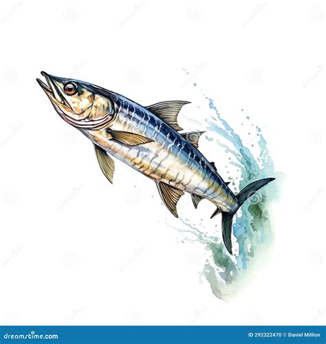 Poisson Marin Aquarelle Illustration Animaux Marins Clipart