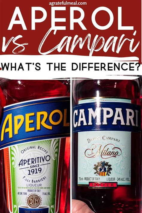 Aperol Vs Campari The Ultimate Guide A Grateful Meal