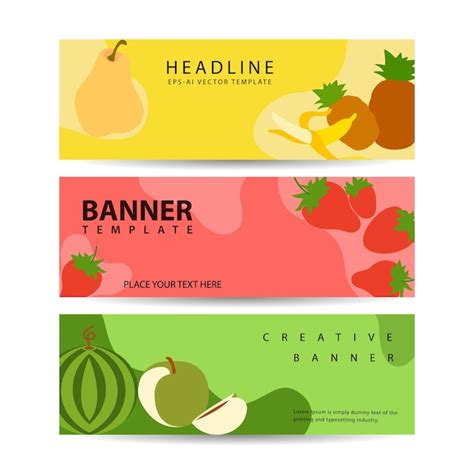 Premium Vector Promotional Banners For Farmers Market Banners Set