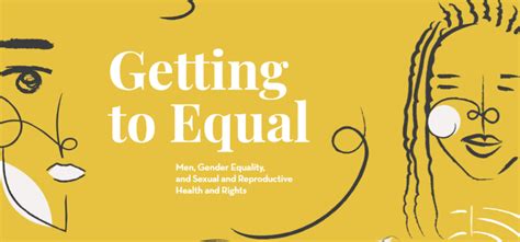 Men Gender Equality And Sexual And Reproductive Health And Rights