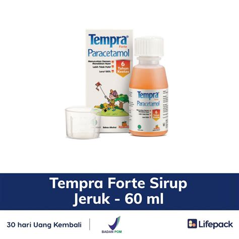 Jual Tempra Forte Sirup Jeruk 60 Ml LIFEPACK Shopee Indonesia