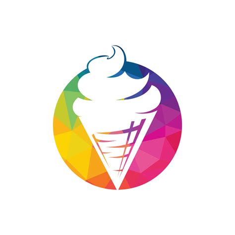Ice Cream In The Waffle Cone Logo Ice Cream Cone Vector Icon 11821328