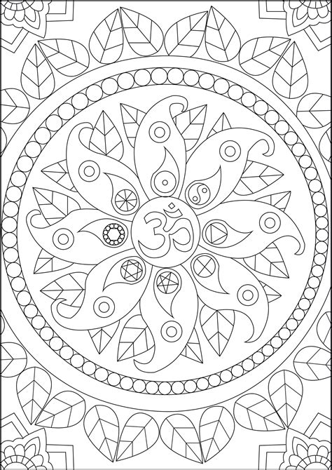 Peace symbols - Anti-stress / Zen Coloring Pages for adults