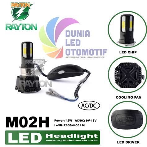 Jual Rtd Rayton Lampu Utama Lampu Depan Motor Led M H Dengan Kipas