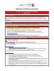 BIOL4400 W2022 Course Outline Updated Jan 19 Pdf Department Of