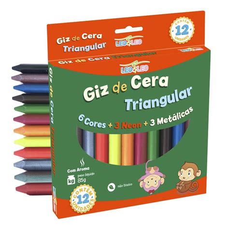 Giz De Cera Triangular C Aroma Cores Leo Leo G Ri S Paper