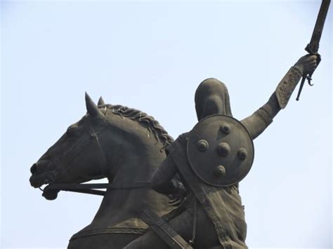 Equestrian statue of Tarabai in Kolhapur, Maharashtra India