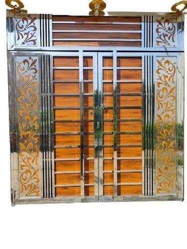 8x7 Feet Rectangular Polish Finished Stainless Steel Main Gate Arm