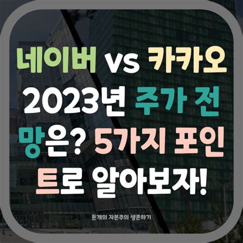 네이버 Vs 카카오 2023년 주가 전망은 5가지 포인트로 알아보자