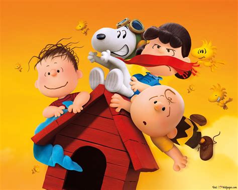 The Peanuts Movie - flying dog house 4K wallpaper download