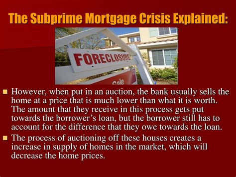 Ppt The Subprime Mortgage Crisis Powerpoint Presentation Free