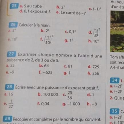 Bonjour jai un exercice à faire pour demain exercice 27 page 99 du