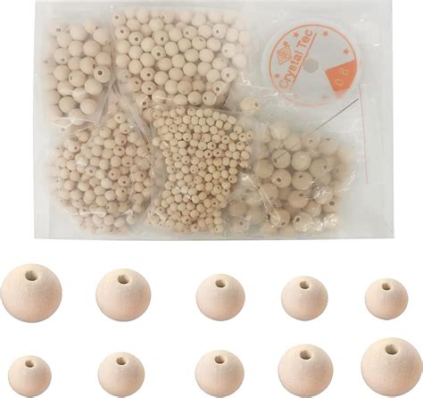 Creamore Crafts 100 Or 200 Wooden Mixed Size And Shape Wood Beads Craft Jewellery Dolls Hair