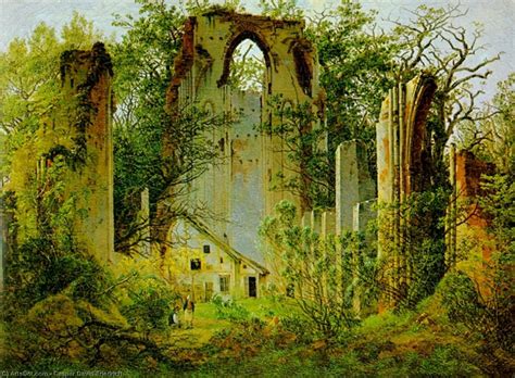 Art Reproductions The Ruins Of Eldena Abbey1 By Caspar David Friedrich