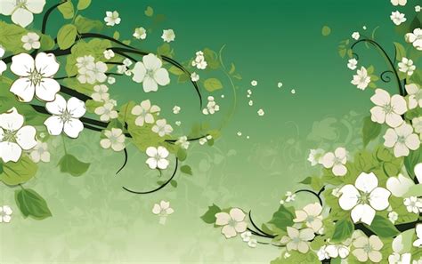 Premium AI Image | blossom background vector green