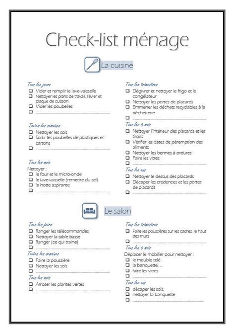 Check List Nettoyage Chambre Hotel Agencecormierdelauniere