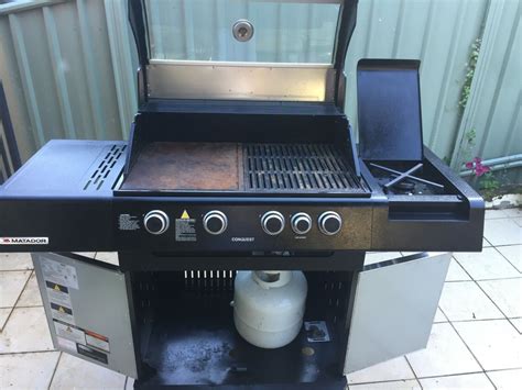 Matador Conquest 4 Four Burner Bbq With Cabinet And Side Burner Ebay