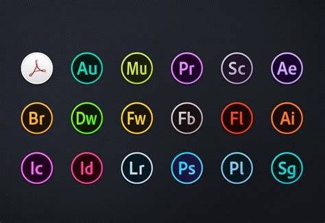 13 Adobe Vector Cloud Icons Images Adobe Creative Suite Icons Adobe