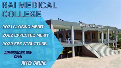 Rai Medical College Admissions Are Open Apply Online Closing Merit