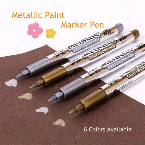 Multipurpose Waterproof Permanent Metallic Paint Marker Fine Point