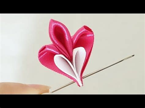 Super Easy Ribbon Flower Making Hand Embroidery Amazing Trick With