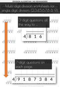 Division Algorithm Worksheets By Griffin Education Enterprises TPT