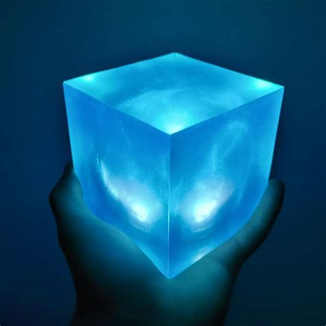 Tesseract Cube Cosmic Cube Led Infinity Stone Space Stone Cosplay Endgame 1 1 Scale Movie Prop