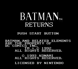 Nes Batman Returns