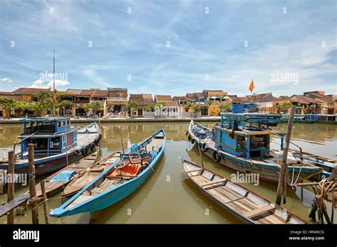 Traditional Boats On Thu Bon River Hoi An Ancient Town Quang Nam