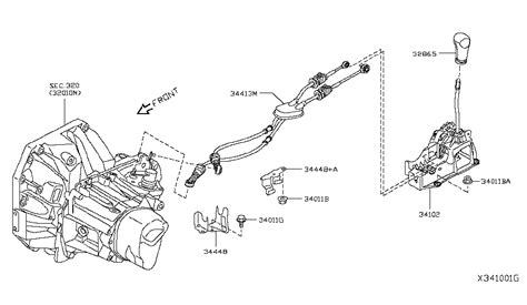 2014 Nissan Versa Note Transmission Control Linkage