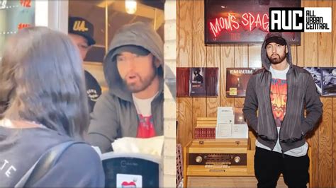 Eminem Serves Food To Fans At His Moms Spaghetti Restaurant Grand Opening - YouTube