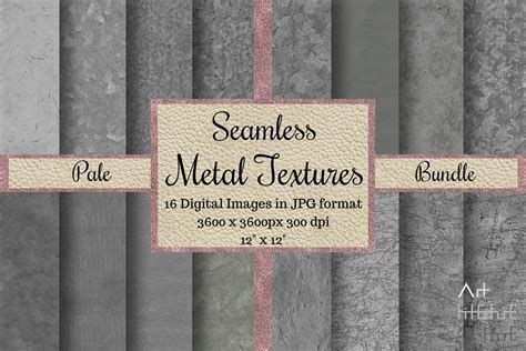 Seamless Metal Textures Pale Bundle Graphic By Arthitecture Home · Creative Fabrica