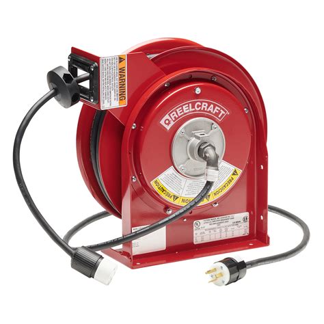 Reelcraft L 4545 123 3a 123 45 Ft Premium Duty Single Receptacle Power Cord Reel