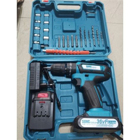 Jual Mesin Bor Tembok Cordless Set Impact Hammer Drill V Sunc Jld