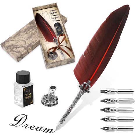 Save Money With Deals Feather Pen ECVISION Antique Dip Feather Pen Set