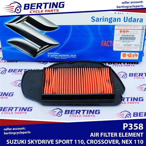 SGP AIR FILTER ELEMENT Suzuki Skydrive Sport 110 Skydrive Crossover NEX