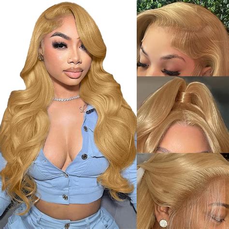 Amazon Azkiu Honey Blonde Lace Front Wigs Human Hair X Body