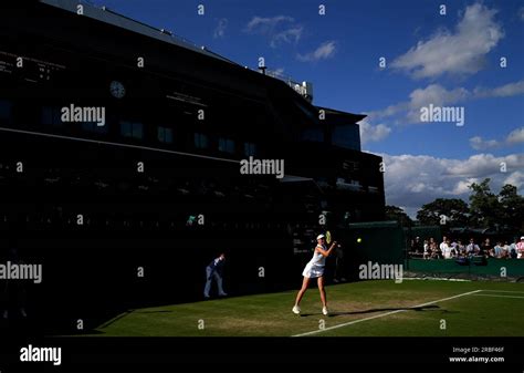 Mika Stojsavljevic In Action During Her Girls Singles Match On Day