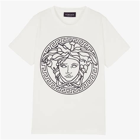 Versace Baby Girls White Cotton Medusa T Shirt Childrensalon