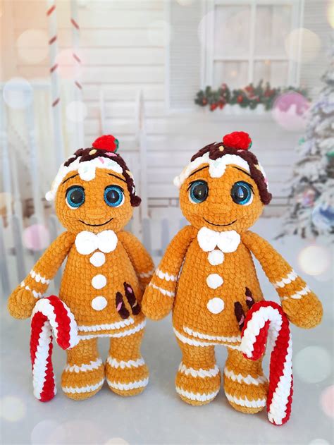 Gingerbread Crochet Pattern Pdf File In Eng Christmas Etsy Uk