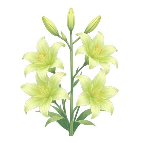 Yellow Lily In Full Bloom, Yellow Flower, Lily, Bloom PNG Transparent