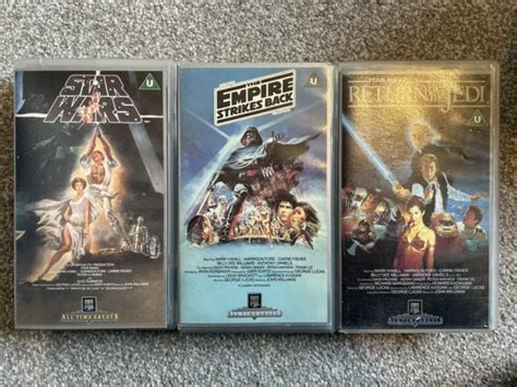 Vintage Star Wars Trilogy Vhs Video Tapes Cbs Fox All Time Greats