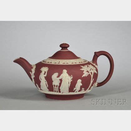 Sold At Auction Wedgwood Crimson Jasper Dip Teapot And Cover Auction