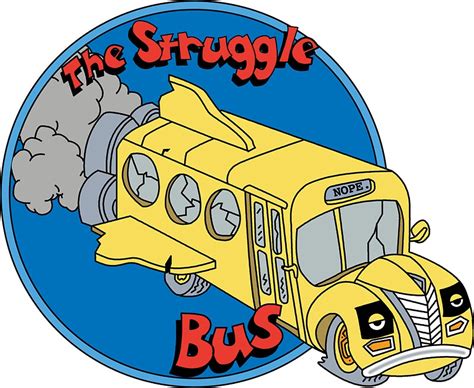 "The Struggle Bus" Stickers by aadavis | Redbubble