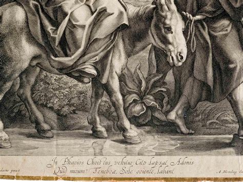 Christ And The Samaritan Etching After Annibale Carracci 17th For