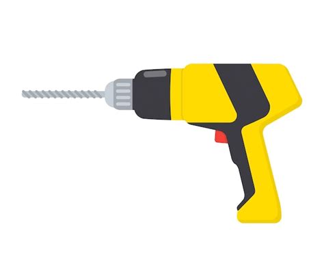 Premium Vector Drilling Machine Or Hand Drill Vector Flat