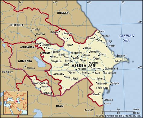 World Map Showing Azerbaijan