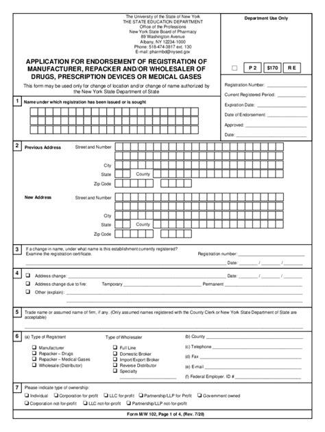 Fillable Online Application For Endorsement Of Registration Of