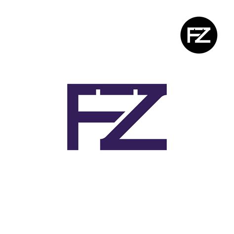 letter fz monogram logo design  vector art  vecteezy
